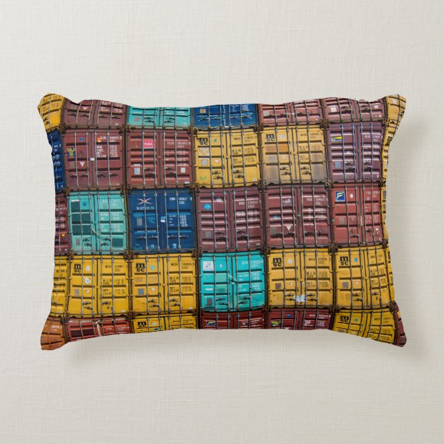 Stack of cargo trailer accent pillow (Front)
