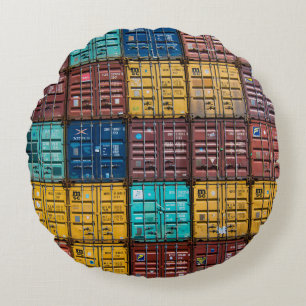 Stack of cargo trailer round pillow