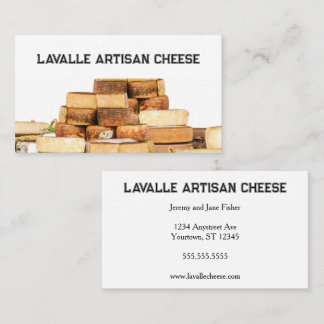 Stack of Cheese Cheese Maker Cheese Shop Business Card