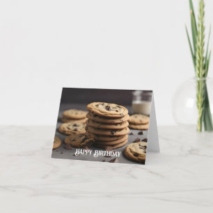 Stack of chocolate chip cookies card