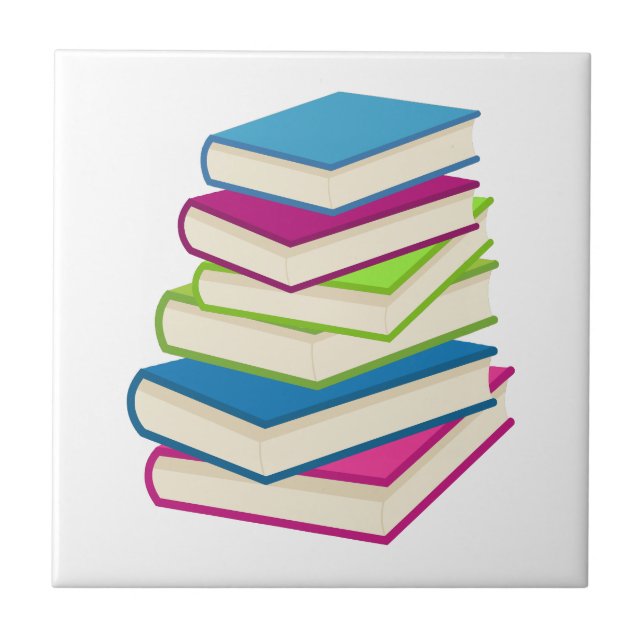 Stack Of Colorful Books Tile (Front)