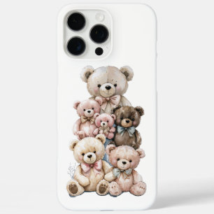 Stack of Cuddly Teddy Bears iPhone 16 Pro Max Case