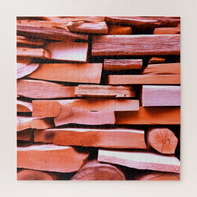 Stack of cut logs jigsaw puzzle (Vertical)