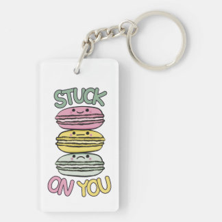 Stack of Cute Kawaii Macarons Keychain