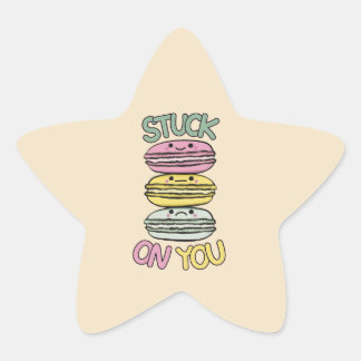 Stack of Cute Kawaii Macarons Star Sticker