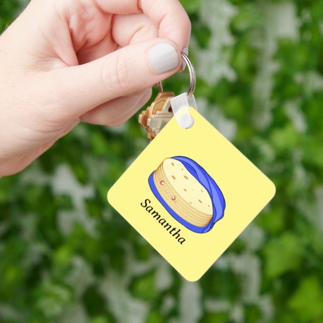 Stack of Flour Tortillas Keychain (Hand)