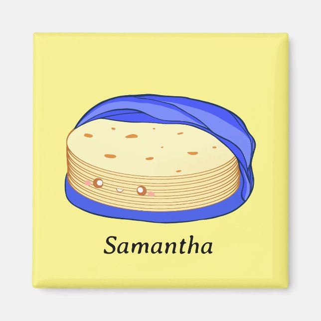 Stack of Flour Tortillas Magnet (Front)