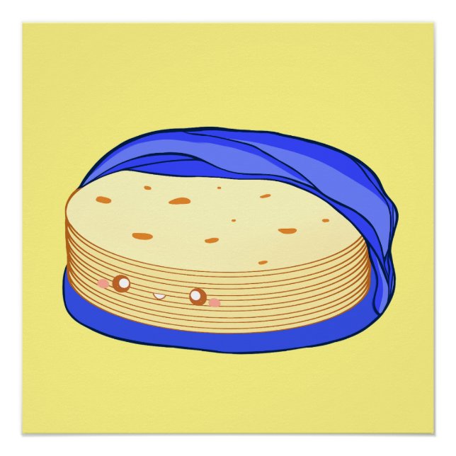 Stack of Flour Tortillas Poster (Front)