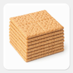 Stack of Graham Crackers on White Sticker
