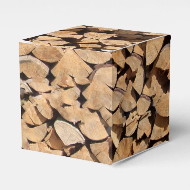 Stack Of Logs Favor Box (Front Side)