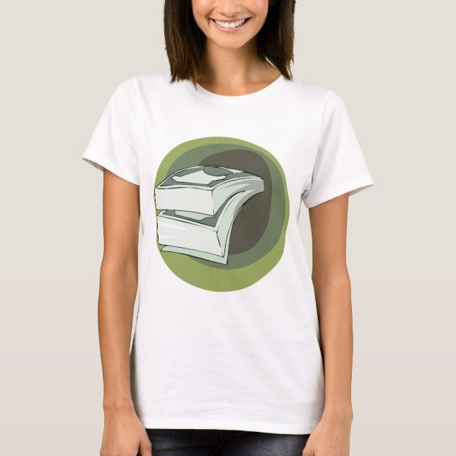 Stack of Money Cash Green Backs T-Shirt (Front)
