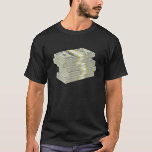 Stack of Money Dollar Bills Design T-Shirt