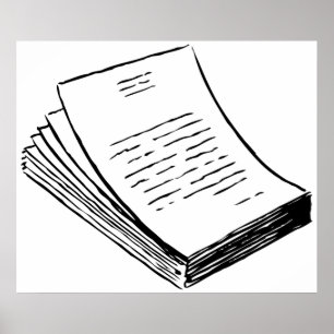 Stack Of Paper Poster