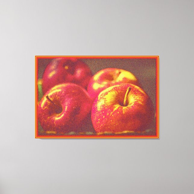 "Stack of Red Apples Fruit" Cute Photo. Buy Now Canvas Print (Front)
