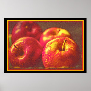 "Stack of Red Apples Fruit" Cute Photo. Buy Now Poster