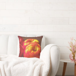 "Stack of Red Apples Fruit" Cute Photo. Buy Now Throw Pillow
