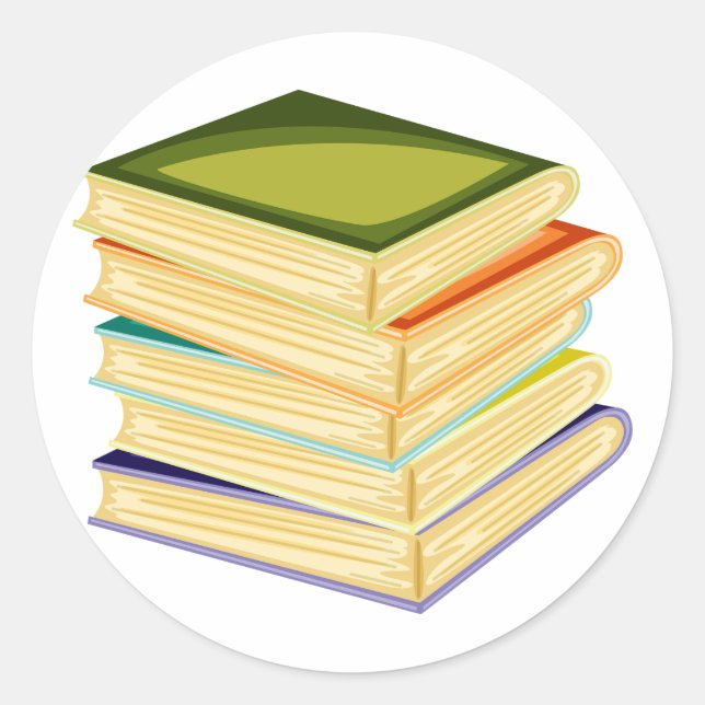 Stack Of School Books Stickers (Front)