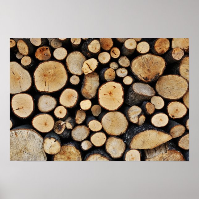 Stack of tree logs poster (Front)