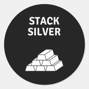 Stack Silver - Silver Stacker Gift Classic Round Sticker