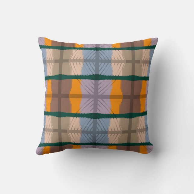 Stackable Mirrored Sensational Pattern  Throw Pillow (Back)