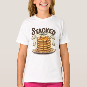 Stacked And Happy Pancakes Syrup Delight T-Shirt