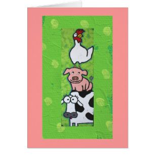 stacked animals card