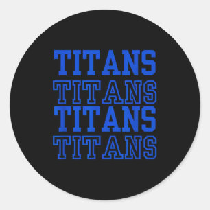 Stacked Block Text Design Apparel  Classic Round Sticker