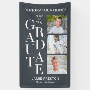 Stacked Charm EDITABLE COLOR Graduation Banner