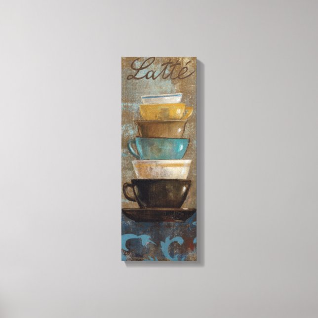 Stacked Coffee Cups Canvas Print (Front)
