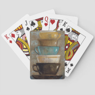 Stacked Coffee Cups Playing Cards
