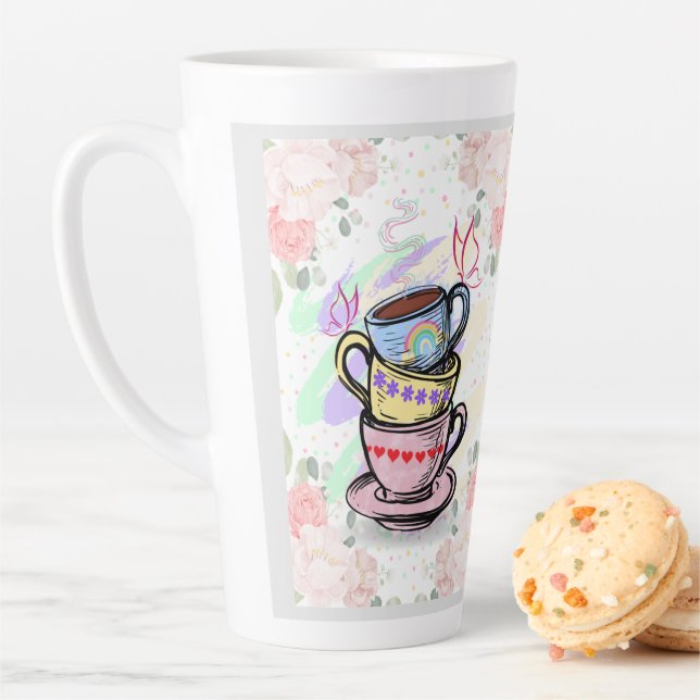 Stacked Coffee Cups | Tall Latte Mug (In Situ)