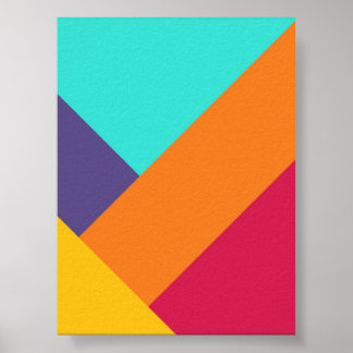Stacked Colourful Origami Paper Art Print
