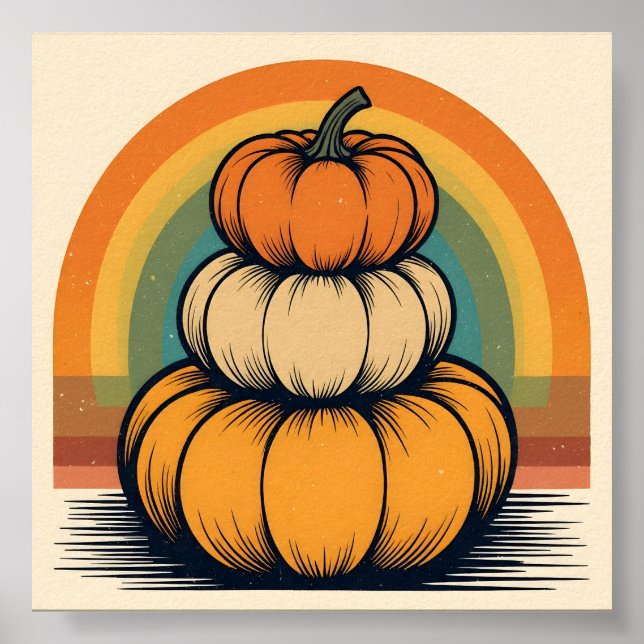 Stacked in Autumn Light Poster (Front)