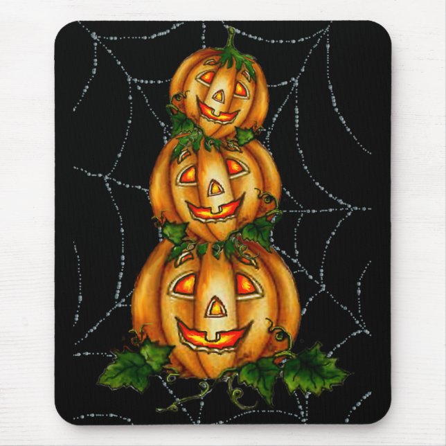 STACKED JACKS & WEB by SHARON SHARPE Mouse Pad (Front)