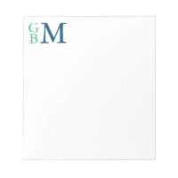 Stacked Monogram, Green and Blue Personalized