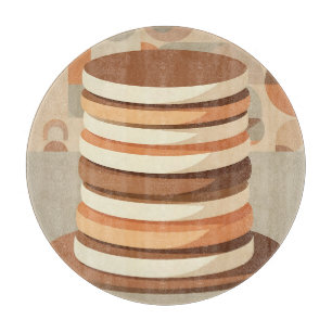 Stacked Pancakes Retro Cutting Board