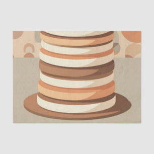 Stacked Pancakes Retro Tissue Paper