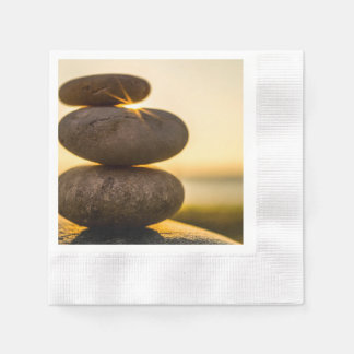 Stacked pebbles napkin