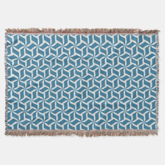 Stacked Perspective Minimalist Seamless Pattern Throw Blanket