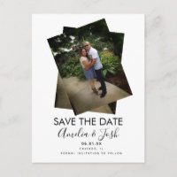 Stacked Photography Save the Date Photo Postcard