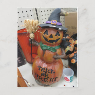 Stacked Pumpkin Man Postcard