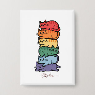 Stacked Rainbow Cats – LGBTQ Pride Celebration