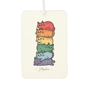 Stacked Rainbow Cats – LGBTQ Pride Celebration Air Freshener