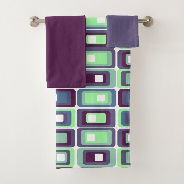 Stacked Rectangles  Bath Towel Set (Insitu)