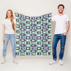 Stacked Rectangles Fleece Blanket