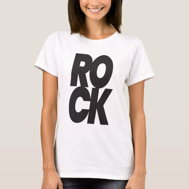 Stacked Rock Typography T-Shirt (Front)
