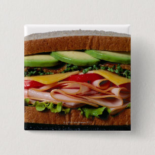 Stacked sandwich 2 inch square button