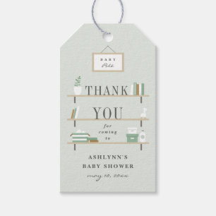 Stacked Shelves baby shower thank you favour tag, Gift Tags