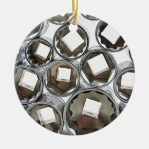 Stacked Sockets Ceramic Ornament