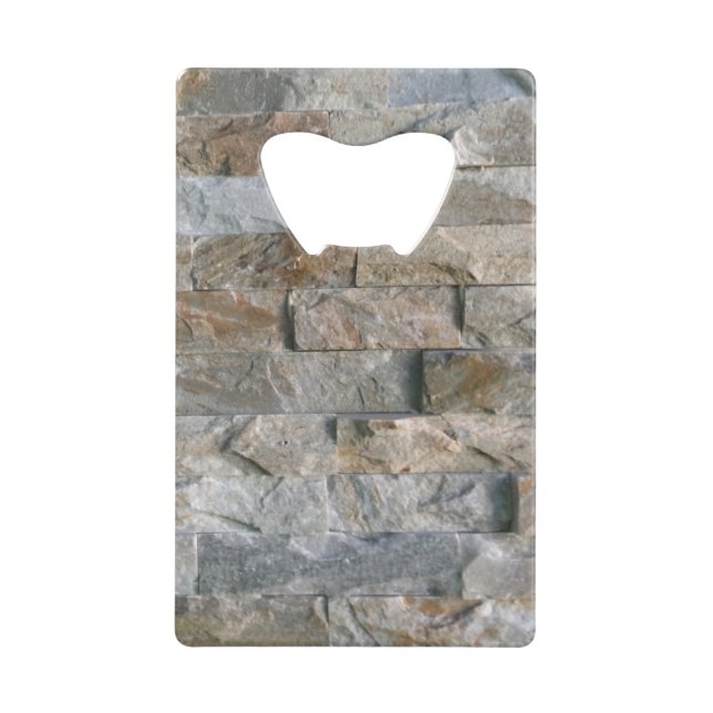 Stacked Stone Slabs Wallet Bottle Opener (Front)